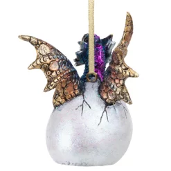 Christmas Tree Decorations Design Toscano 3.5 In. Hard Boiled Dragon Hatchling Holiday Ornament -Christmas Lights Sales design toscano christmas ornaments qs294042 1f 1000