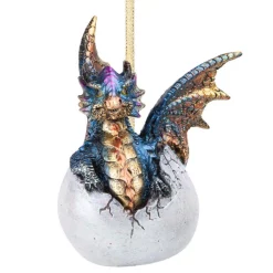Christmas Tree Decorations Design Toscano 3.5 In. Hard Boiled Dragon Hatchling Holiday Ornament -Christmas Lights Sales design toscano christmas ornaments qs294042 c3 1000