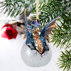 Christmas Tree Decorations Design Toscano 3.5 In. Hard Boiled Dragon Hatchling Holiday Ornament -Christmas Lights Sales design toscano christmas ornaments qs294042 fa 1000