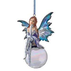 Christmas Tree Decorations Design Toscano 5.5 In. The Snow Fairy Goddess Holiday Ornament