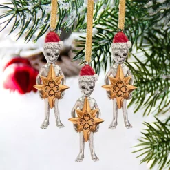 Christmas Tree Decorations Design Toscano 3 In. Wiseman Star Christmas Alien Holiday Ornament (3-Piece) -Christmas Lights Sales design toscano christmas ornaments qs329057 44 1000