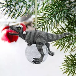 Christmas Tree Decorations Design Toscano 3.5 In. Blitzer, The T-Rex Holiday Ornament -Christmas Lights Sales design toscano christmas ornaments qs93320 4f 1000