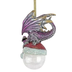 Christmas Tree Decorations Design Toscano 6.5 In. North Pole Dragon Holiday Ornament -Christmas Lights Sales design toscano christmas ornaments qs93522 1f 1000