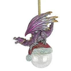 Christmas Tree Decorations Design Toscano 6.5 In. North Pole Dragon Holiday Ornament -Christmas Lights Sales design toscano christmas ornaments qs93522 4f 1000