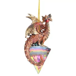 Christmas Tree Decorations Design Toscano 3.5 In. Diamond Dragon Gothic Holiday Ornament -Christmas Lights Sales design toscano christmas ornaments qs94881 44 1000
