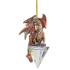 Christmas Tree Decorations Design Toscano 3.5 In. Diamond Dragon Gothic Holiday Ornament -Christmas Lights Sales design toscano christmas ornaments qs94881 4f 1000