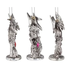 Christmas Tree Decorations Design Toscano 4 In. Three Dragons Of The Amesbury Holiday Gemstone Ornament Set (3-Piece) -Christmas Lights Sales design toscano christmas ornaments qs989557 44 1000