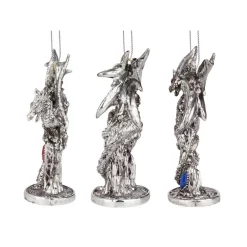 Christmas Tree Decorations Design Toscano 4 In. Three Dragons Of The Amesbury Holiday Gemstone Ornament Set (3-Piece) -Christmas Lights Sales design toscano christmas ornaments qs989557 4f 1000