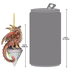 Christmas Tree Decorations Design Toscano 3.5 In. Diamond Dragon Gothic Holiday Ornament (3-Piece) -Christmas Lights Sales design toscano christmas ornaments qs994881 76 1000