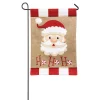 Outdoor Christmas Decorations Evergreen 18 In. X 12.5 In. Santa Ho Ho Ho Garden Burlap Flag