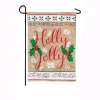 Outdoor Christmas Decorations Evergreen 18 In. X 12.5 In. Holly Jolly Garden Burlap Flag -Christmas Lights Sales evergreen christmas flags 14b8252 64 1000