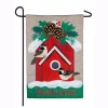 Outdoor Christmas Decorations Evergreen 18 In. X 12.5 In. Holiday Chickadee Birdhouse Garden Burlap Flag -Christmas Lights Sales evergreen christmas flags 14b8612 64 1000