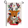 Outdoor Christmas Decorations Evergreen 18 In. X 12.5 In. Reindeer Garden Linen Flag -Christmas Lights Sales evergreen christmas flags 14l8608bl 64 1000