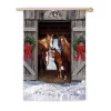 Outdoor Christmas Decorations Evergreen 18 In. X 12.5 In. Horse Family Christmas Garden Suede Flag -Christmas Lights Sales evergreen christmas flags 14s8213 64 1000