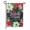 Outdoor Christmas Decorations Evergreen 18 In. X 12.5 In. Joy To The World Poinsettias Garden Suede Flag -Christmas Lights Sales evergreen christmas flags 14s8643 64 1000