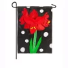 Outdoor Christmas Decorations Evergreen 18 In. X 12.5 In. Polka Dot Amaryllis Garden Applique Flag -Christmas Lights Sales evergreen christmas flags 168988 64 1000