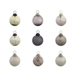 Christmas Tree Decorations Evergreen 2-1/2 In. Silver Round Chic Collection Christmas Ornaments (48-Pack)