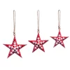 Christmas Tree Decorations Evergreen 11 In. Red Metal Nordic Stars Christmas Ornaments (3-Pack) -Christmas Lights Sales evergreen christmas ornaments 3otm083 64 1000