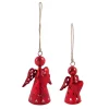 Christmas Tree Decorations Evergreen 5 In. Red Metal Angel Christmas Ornaments (2-Pack) -Christmas Lights Sales evergreen christmas ornaments 3otm197 64 1000