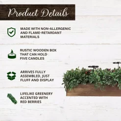 Indoor Christmas Decorations Fraser Hill Farm 10 In. Holiday Candle Holder Centerpiece -Christmas Lights Sales fraser hill farm christmas candles holders ff042chtt002 0gr c3 1000