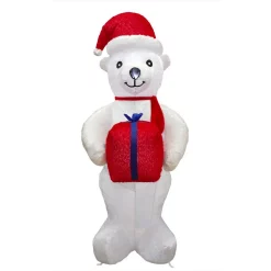 Outdoor Christmas Decorations Fraser Hill Farm 8 Ft. Pre-Lit Plush Polar Bear Christmas Inflatable -Christmas Lights Sales fraser hill farm christmas inflatables fhfinplrbr08 1l 66 1000