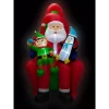 Outdoor Christmas Decorations Fraser Hill Farm 10 Ft. Pre-Lit Santa, Elf And Penguin Christmas Inflatable -Christmas Lights Sales fraser hill farm christmas inflatables fhfinsanta010 1l 64 1000