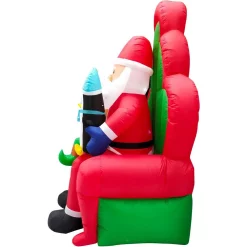 Outdoor Christmas Decorations Fraser Hill Farm 10 Ft. Pre-Lit Santa, Elf And Penguin Christmas Inflatable -Christmas Lights Sales fraser hill farm christmas inflatables fhfinsanta010 1l c3 1000