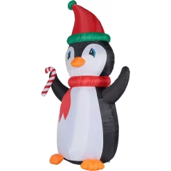 Outdoor Christmas Decorations Fraser Hill Farm 10 Ft. Penguin And Candy Cane Christmas Inflatable With Lights -Christmas Lights Sales fraser hill farm christmas inflatables fhfpengn101 l 66 1000