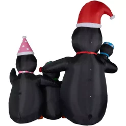 Outdoor Christmas Decorations Fraser Hill Farm 10 Ft. Penguin Family Christmas Inflatable With Lights -Christmas Lights Sales fraser hill farm christmas inflatables fhfpengnf101 l 66 1000