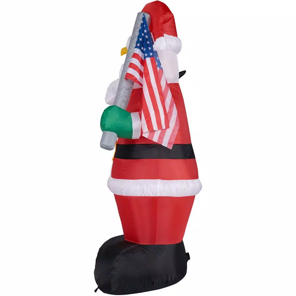 Outdoor Christmas Decorations Fraser Hill Farm 8 Ft. Americana Santa With Bald Eagle Christmas Inflatable With Lights 10 Outdoor Christmas Decorations Fraser Hill Farm 8 Ft. Americana Santa With Bald Eagle Christmas Inflatable With Lights - Image 8