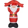 Outdoor Christmas Decorations Fraser Hill Farm 10 Ft. Santa Claus With HO HO HO Sign Christmas Inflatable With Lights -Christmas Lights Sales fraser hill farm christmas inflatables fhfsanta104 l 64 1000