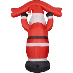 Outdoor Christmas Decorations Fraser Hill Farm 10 Ft. Santa Claus With HO HO HO Sign Christmas Inflatable With Lights -Christmas Lights Sales fraser hill farm christmas inflatables fhfsanta104 l c3 1000