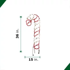 Christmas Lights Fraser Hill Farm 3 Ft. 90-Light LED Red And White Candy Cane Novelty Light -Christmas Lights Sales fraser hill farm christmas novelty lights ffchled036 cc0 rd wt 1f 1000