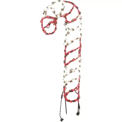 Christmas Lights Fraser Hill Farm 3 Ft. 90-Light LED Red And White Candy Cane Novelty Light
