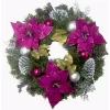 Christmas Greenery Fraser Hill Farm 24 In. Artificial Christmas Wreath With Faux Poinsettia Blooms, Ornaments, And Pinecones -Christmas Lights Sales fraser hill farm christmas wreaths ff024chwr001 0mlt 64 1000