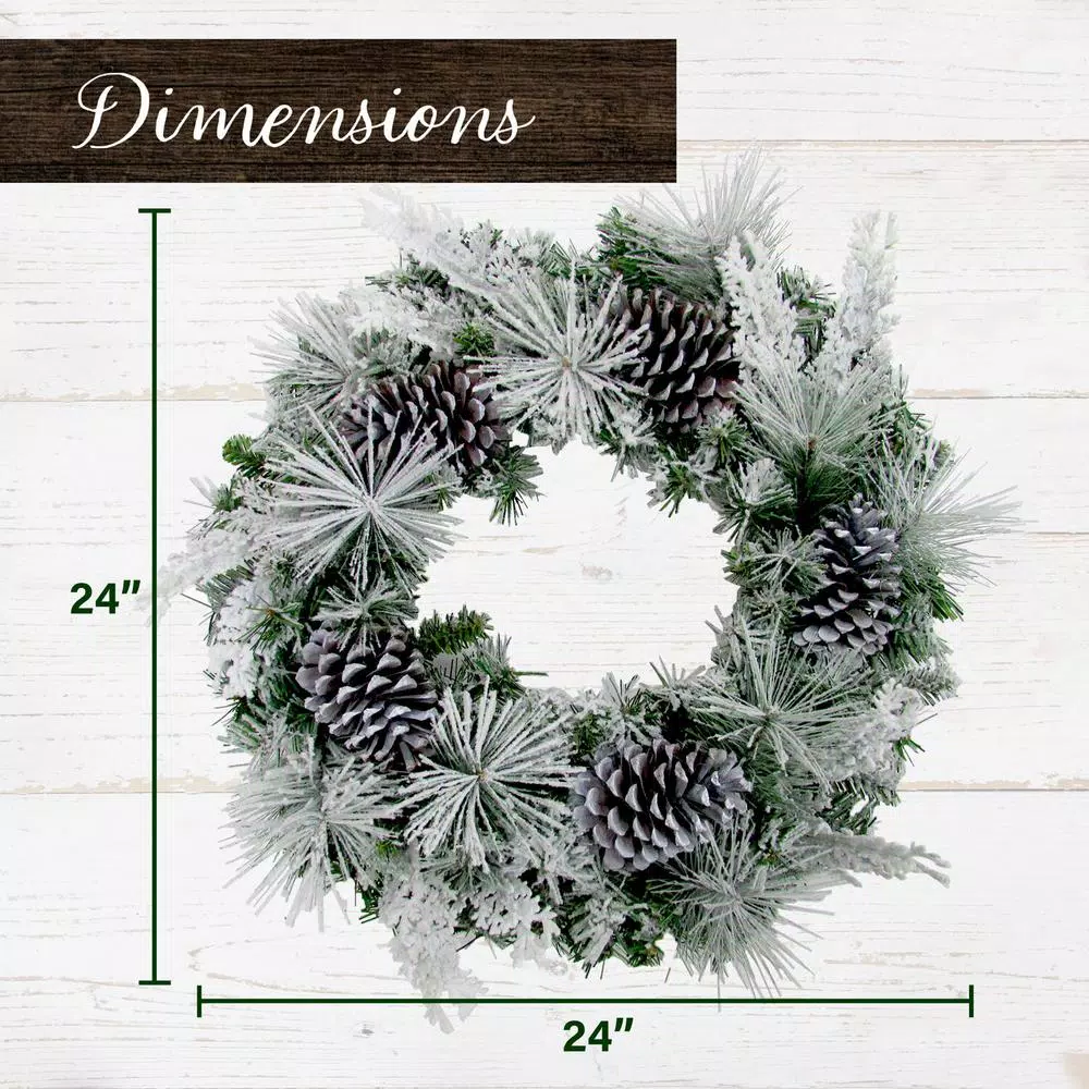 Christmas Greenery Fraser Hill Farm 24 In. Artificial Christmas Wreath With Oversized Pinecones 4 Christmas Greenery Fraser Hill Farm 24 In. Artificial Christmas Wreath With Oversized Pinecones - Image 2