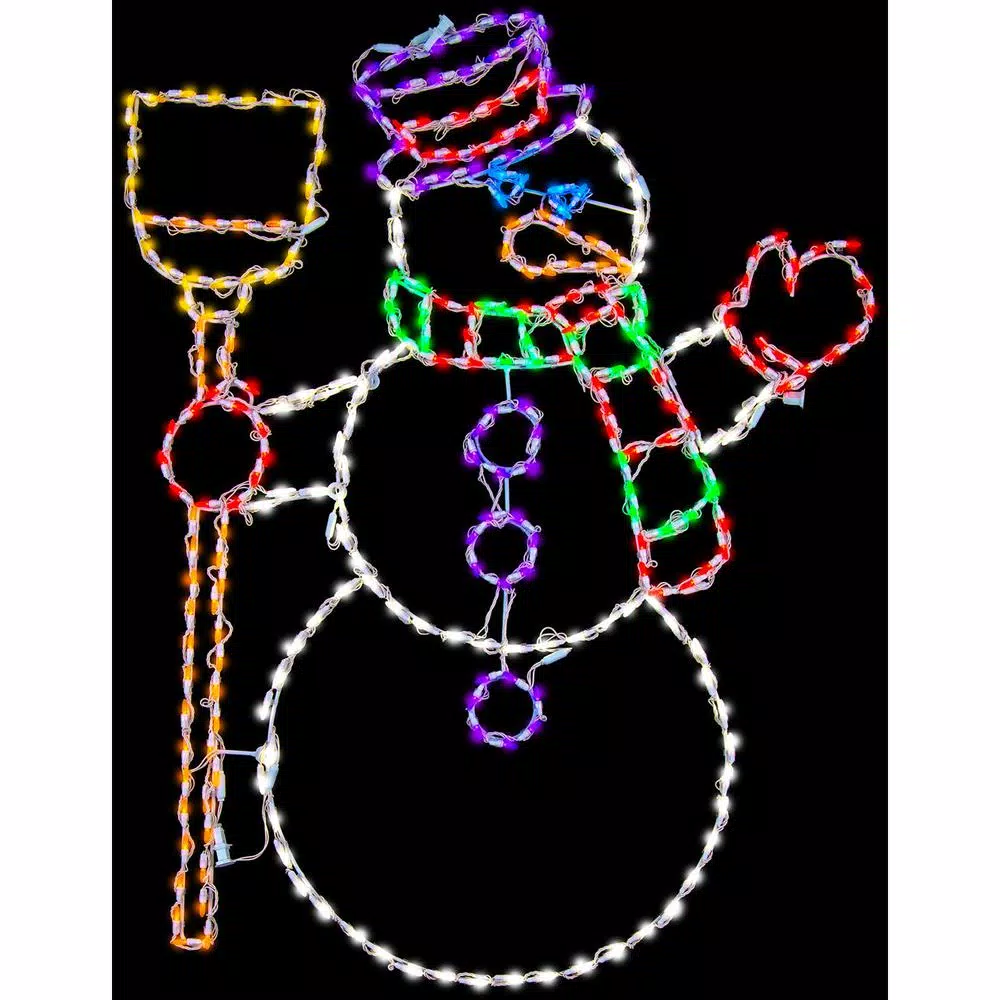 Outdoor Christmas Decorations Fraser Hill Farm 57 In. Christmas Snowman Holding Broom With LED Lights 3 Outdoor Christmas Decorations Fraser Hill Farm 57 In. Christmas Snowman Holding Broom With LED Lights