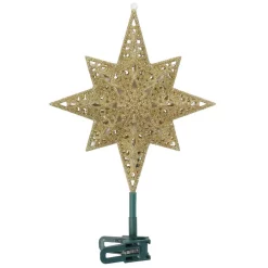 Christmas Tree Decorations GE Holiday Classics 11 In. 16-Light Gold Glittered Bethlehem Star Tree Top -Christmas Lights Sales ge christmas tree toppers 71075hd 1d 1000