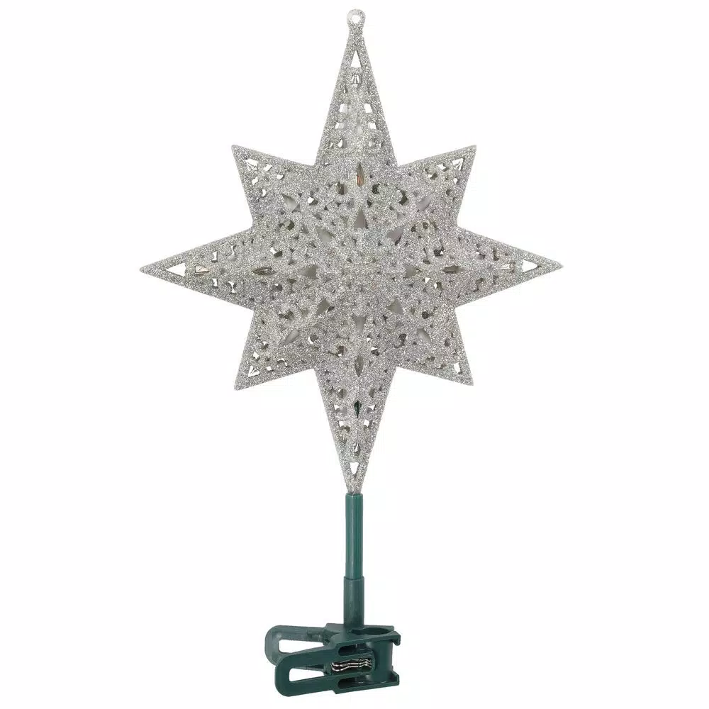 Christmas Tree Decorations GE Holiday Classics 11 In. 16-Light Silver Glittered Bethlehem Star Tree Top 7 Christmas Tree Decorations GE Holiday Classics 11 In. 16-Light Silver Glittered Bethlehem Star Tree Top - Image 5