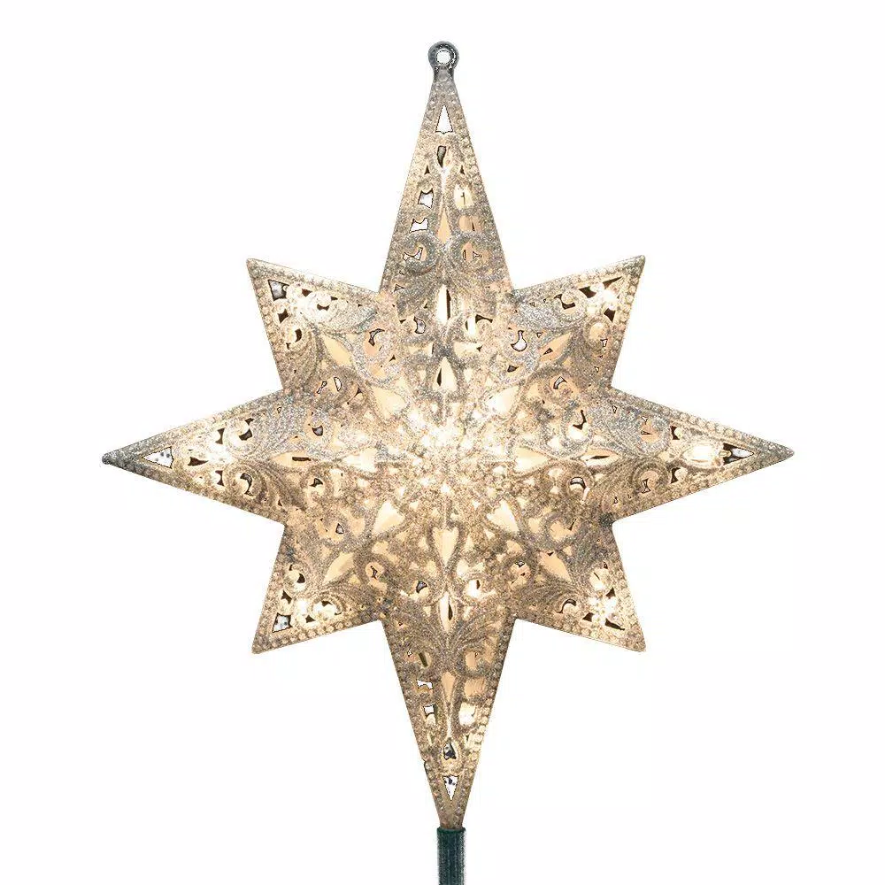 Christmas Tree Decorations GE Holiday Classics 11 In. 16-Light Silver Glittered Bethlehem Star Tree Top 3 Christmas Tree Decorations GE Holiday Classics 11 In. 16-Light Silver Glittered Bethlehem Star Tree Top