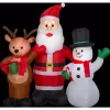 Outdoor Christmas Decorations Gemmy 4 Ft. Tall Airblown Inflatable Santa And Friends Trio -Christmas Lights Sales gemmy christmas inflatables 117086x 64 1000