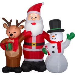 Outdoor Christmas Decorations Gemmy 4 Ft. Tall Airblown Inflatable Santa And Friends Trio 6 Outdoor Christmas Decorations Gemmy 4 Ft. Tall Airblown Inflatable Santa And Friends Trio -Christmas Lights Sales gemmy christmas inflatables 117086x c3 1000