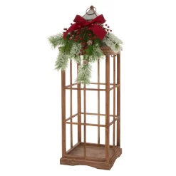 Indoor Christmas Decorations Glitzhome Brown Christmas Farmhouse Wood/Metal Lanterns (Set Of 2) 13 Indoor Christmas Decorations Glitzhome Brown Christmas Farmhouse Wood/Metal Lanterns (Set Of 2) -Christmas Lights Sales glitzhome christmas candles holders gh1107203555 4f 1000