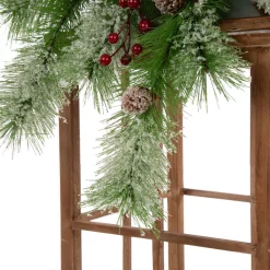 Indoor Christmas Decorations Glitzhome Brown Christmas Farmhouse Wood/Metal Lanterns (Set Of 2) 16 Indoor Christmas Decorations Glitzhome Brown Christmas Farmhouse Wood/Metal Lanterns (Set Of 2) -Christmas Lights Sales glitzhome christmas candles holders gh1107203555 fa 1000