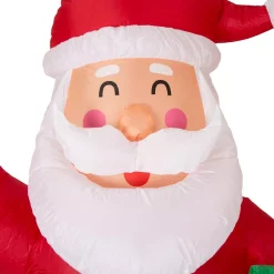 Outdoor Christmas Decorations Glitzhome 12 Ft. Lighted Inflatable Santa Decor -Christmas Lights Sales glitzhome christmas inflatables 1125004445 1f 1000