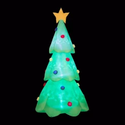 Outdoor Christmas Decorations Glitzhome 9 Ft. Lighted Inflatable Christmas Tree Decor