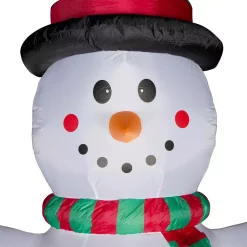 Outdoor Christmas Decorations Glitzhome 12 Ft. Lighted Inflatable Snowman With Welcome Decor -Christmas Lights Sales glitzhome christmas inflatables 1125004448 4f 1000