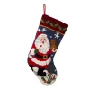Indoor Christmas Decorations Glitzhome 19.00 In. L Hooked Stocking, Santa -Christmas Lights Sales glitzhome christmas stockings 1113001352 64 1000