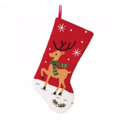 Indoor Christmas Decorations Glitzhome 9.27 In. H Hooked Stocking Reindeer