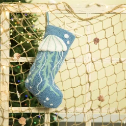 Indoor Christmas Decorations Glitzhome 19 In. L Hooked Stocking, 3D Jellyfish -Christmas Lights Sales glitzhome christmas stockings 1113002343 fa 1000